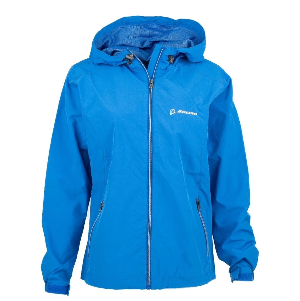 Boeing Newport Women's Windbreaker Jacket Royal Blue Size XL Waterproof EUC